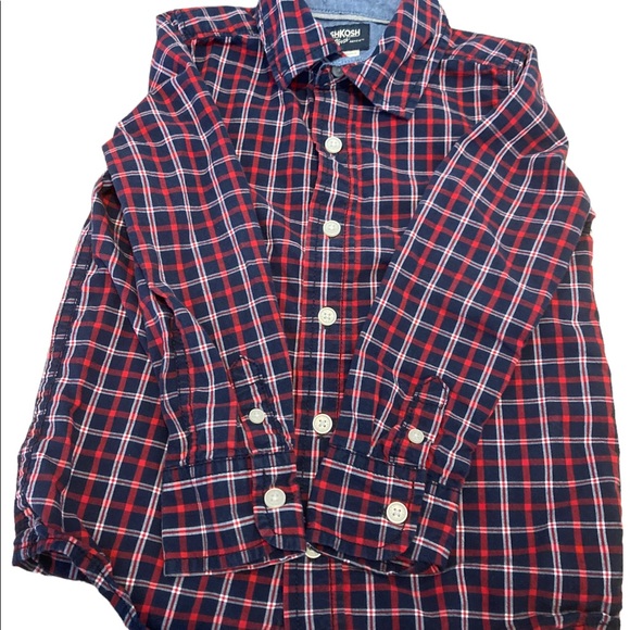 Boys Like New OshKosh L/S Button Down Dress/ Casual Shirt - Picture 2 of 4